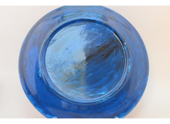   صحن سيراميك ماندلا لون أزرق 