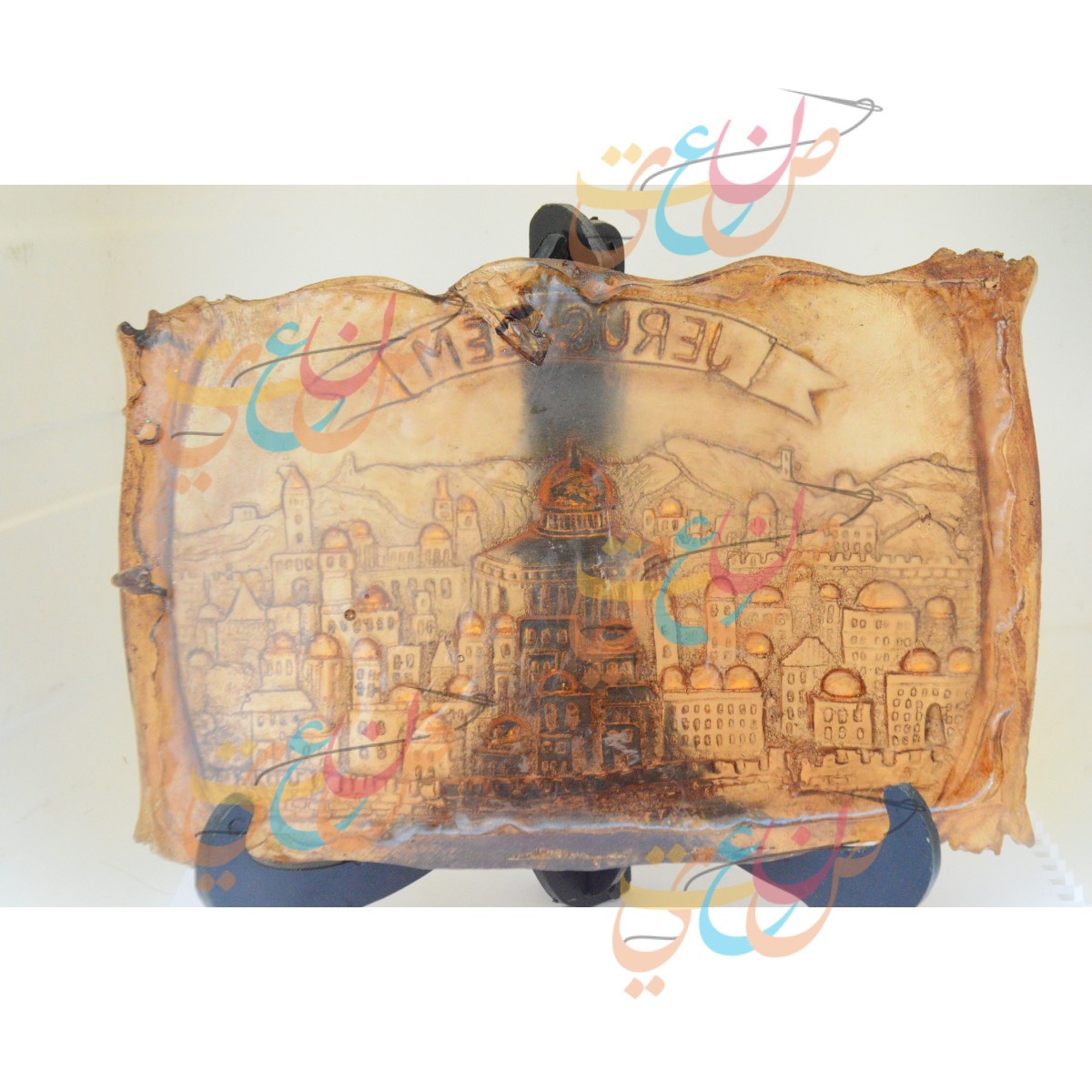 Jerusalem City Marble Portrait with its holder