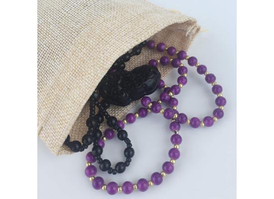 Burlap Favor Gift Bags with Drawstring and Cotton Lining 