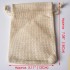 Burlap Favor Gift Bags with Drawstring and Cotton Lining