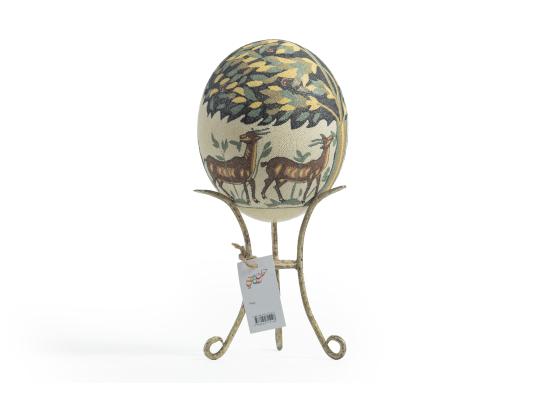 Large Ostrich Eggs With Handmade Painting | An Amazing & Elegant Piece of Art | Deer under tree