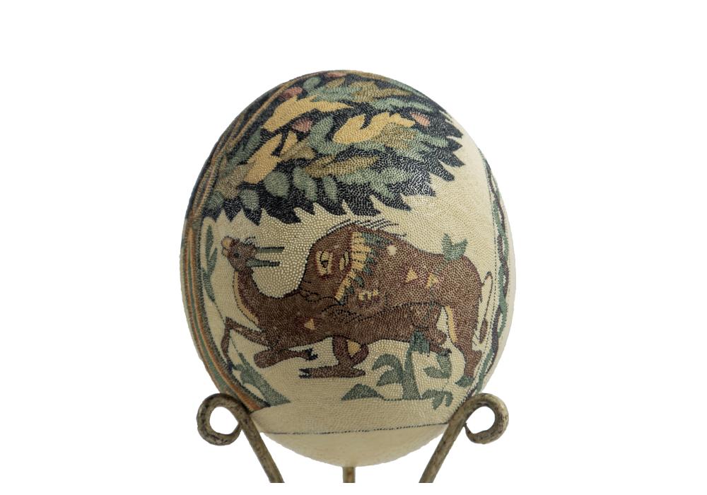 Large Ostrich Eggs With Handmade Painting | An Amazing & Elegant Piece of Art | Deers