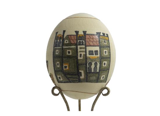 Large Ostrich Eggs With Handmade Painting | An Amazing & Elegant Piece of Art | Noah Symbol