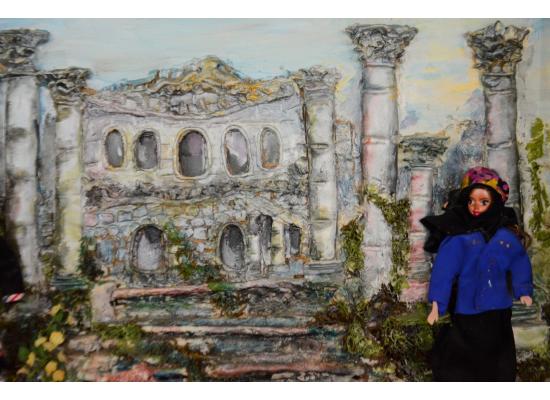 مدينة أم قيس - الموقع الأثري - لوحة تراثية منحوتة | براعة عظيمة