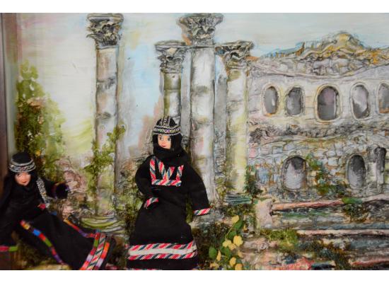 مدينة أم قيس - الموقع الأثري - لوحة تراثية منحوتة | براعة عظيمة