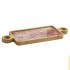 Small Wooden Serving Tray | Home Decoration | Resin Top | Pink color