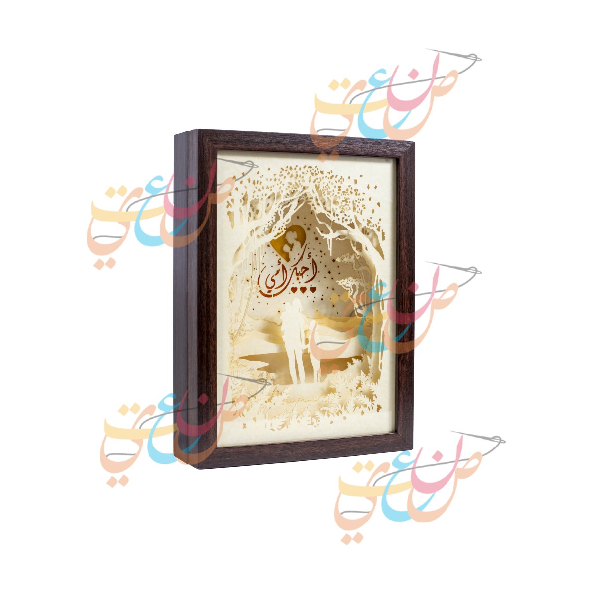 3D Paper Cut Light Box | Love You Mom | 7 Layers