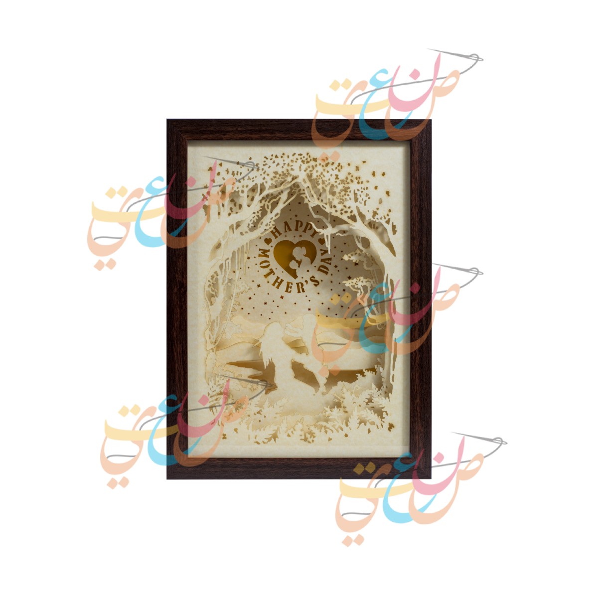 3D  Paper Cut Light Box | Happy Mother's Day | 7 Layers