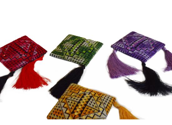 Embroidered Wooden Mirror & 4 small embroidered Wooden Hanging Frame|Set of 5 Pieces