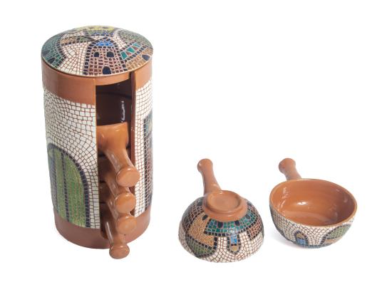 Nuts bowls Set with Pottery Container