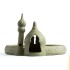 Unique Decorative Pottery Plate | Ramadan Eid Dessert Plates |With A Minaret for Candle | Green Color