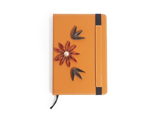 Quilling Art Notebook | Ideal for Schools Gifts | Orange Color | Item No.008